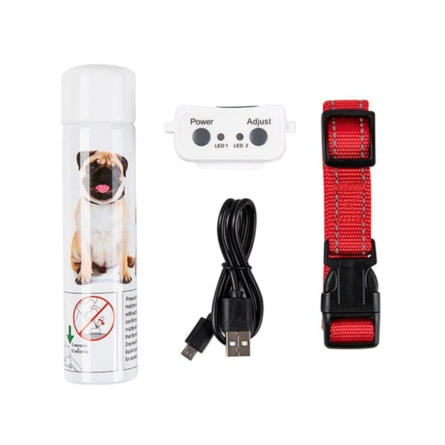 Dog Training Collar Waterproof Rechargeable Spray Sound Bark Collar Safe Automatic Anti Barking Supplies Dog Product