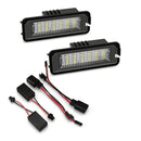 2x Number License Plate Light Lamp No Error 18SMD LED 12V 6500k White for VW Golf MK4 MK5 MK6 Passat Polo CC Eos Car Accessories