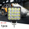 16LED Work Light Bar Plastic Shell Worklight Spotlight Lamp Off Road Vehicles LED Work Car Light For Ford Toyota SUV DC12V