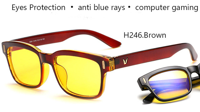 Blue Ray Computer Glasses Men Screen Radiation Eyewear Brand Design Office Gaming Blue Light Goggle UV Blocking Eye Spectacles