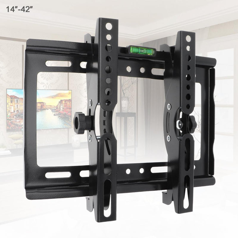 Universal 25KG Adjustable TV Wall Mount Bracket TV Holder Stand Support 15 Degree Tilt for 14-42 Inch LCD LED Monitor Flat Panel