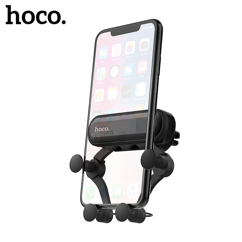 HOCO Gravity Car phone Holder For iphone X Xs Max Samsung S9 S10 in Car Air Vent Mount Car Holders For Xiaomi Huawei Phone Stand