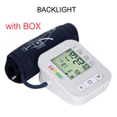 Automatic Blood Pressure Monitor Digital Tonometer Heart Beat Rate Pulse Meter LCD Screen Upper Arm Sphygmomanometers Pulsometer