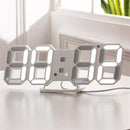 Digital Wall Clock 3D LED Alarm Clock Electronic Desk Clocks with Large Temperature 12/24 Hour Display