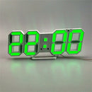 Digital Wall Clock 3D LED Alarm Clock Electronic Desk Clocks with Large Temperature 12/24 Hour Display